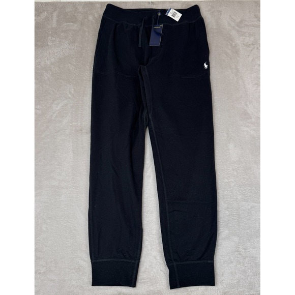 NWT Polo Ralph Lauren Sweatpants Mens XL Black Fleece Performance Gym Running - Picture 1 of 11